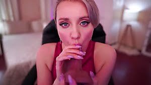 Jess Rain wearing a nylon uniform outfit for camgirl jerk off encouragement